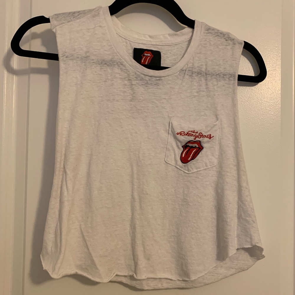 Rolling Stones Cropped Muscle Tee